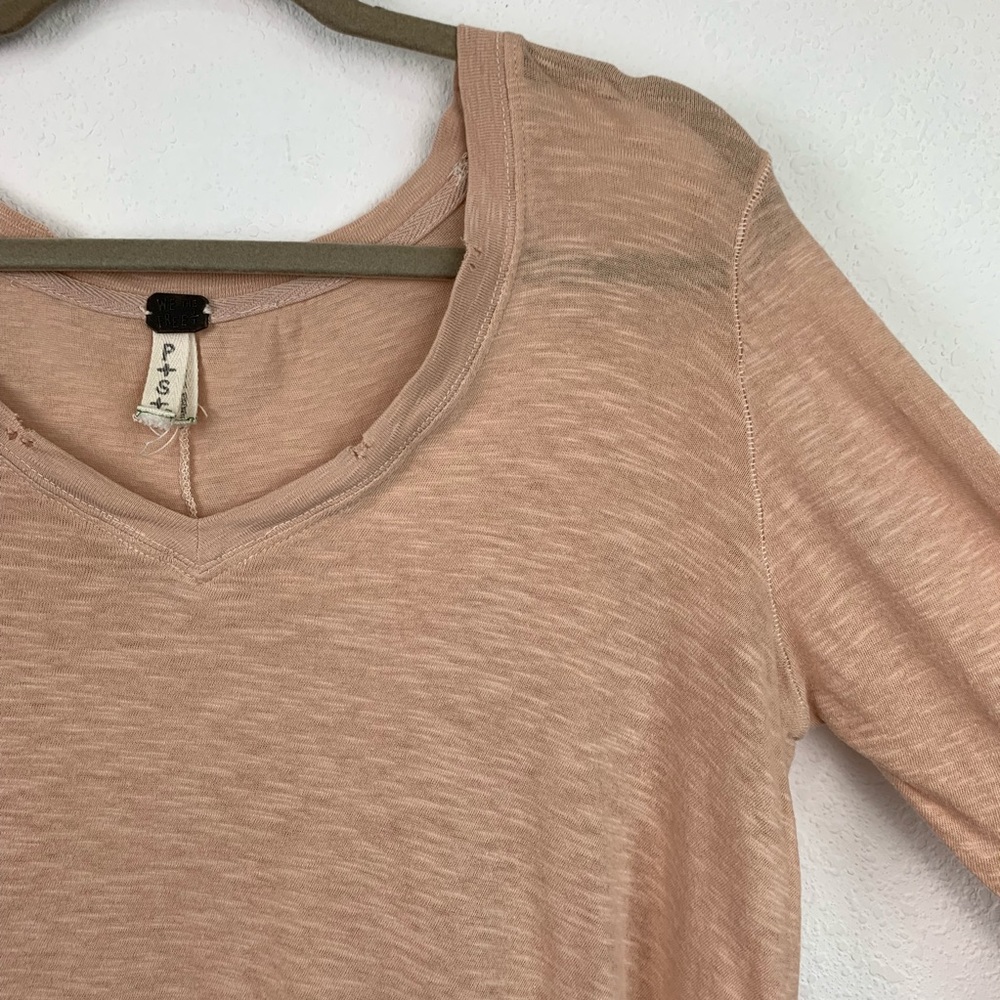 We the Free distressed raw hem top long sleeve - Picture 4 of 8